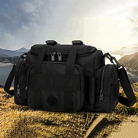 20-35 L Skuldertaske Lynlås Multi lomme - Åndbarhed Påførelig Holdbar Udendørs Vandring Camping Militær Oxfordtøj Sort