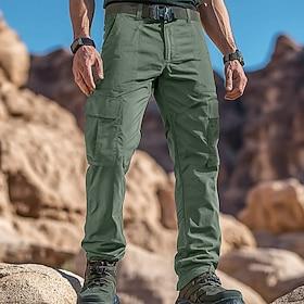 Herre Cargo-bukser Cargo bukser Bukser Trekkingbukser Multi lomme Lige ben Vanlig Åndbart Svedtransporende Fuld længde udendørs Daglig Campering  Vandring Mode