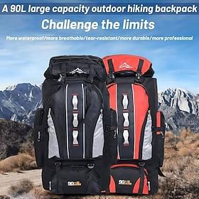 8010 L Rygsække til dagture Rygsæk Lynlås Multi lomme - Påførelig Holdbar Udendørs Vandring Camping Militær Nylon Sort Rød Himmelblå