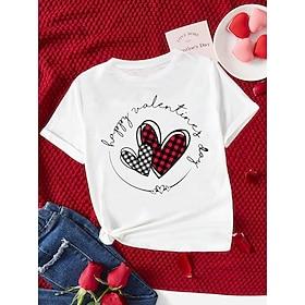 Dame T-shirt 100 % bomuld Afslappet Trykt mønster Langærmet Almindelige toppe Daglig Weekend Hvid Efterår Vinter