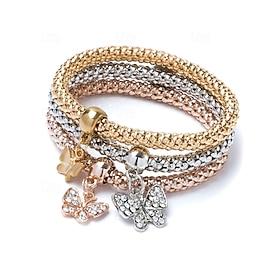 Women's Layered Crown Elegant Fashion Chrome Bracelet Jewelry Light golden / Golden yellow / Rose Gold For Party Street Prom