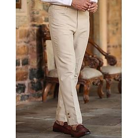 Herre Pæne bukser Bukser Suit Bukser Lomme Sideknap Vanlig Komfort Blød Fuld længde Fest Forretning Daglig Mode Gade Blå Grøn