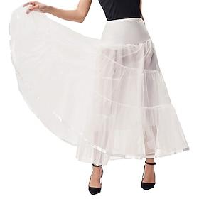 1950s Princess Petticoat Hoop Skirt Under Skirt Tulle Skirt Solid Color Fancy Dress Women's Masquerade Event / Party Prom Bachelorette Party Adults' Skirt