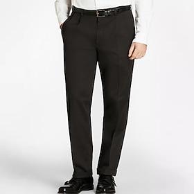 Herre Pæne bukser Tilspidsede bukser Bukser Suit Bukser Lomme Vanlig Komfort Blød Fuld længde Fest Forretning Daglig Mode Gade Sort Hvid