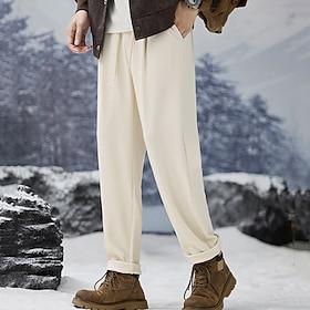 Herre Atletiske bukser Joggingbukser Bukser Sweatpants med lige ben Lomme Snørelukning Elastisk Talje Vanlig Komfort Sport  Udendørs Daglig Mode Afslappet Sort