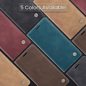 telefoon hoesje Voor iPhone 16 Pro Max Plus iPhone 15 Pro Max Plus iPhone 14 13 12 11 Pro Max Plus Mini Flip cover met standaard Magnetisch Kaartsleuf Retro TP