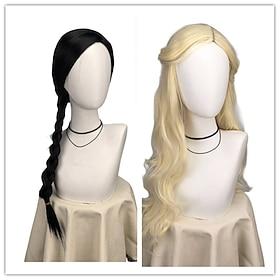 inspireret af wicked glinda elphaba cosplay parykker karneval paryk