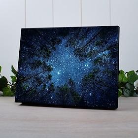 mystery forest tree led lerret veggkunst led opplyst veggdekor 2aa batteridrevet opplyst lerretstrykk led lys kjøkken soverom eller hjemmeinnredning