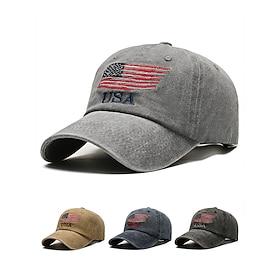 United States 250th Anniversary USA Flag Embroidered Baseball Cap, Vintage Washed Cotton Adjustable Hat for Men and Women, Perfect for Casual Wear, Outdoor Act