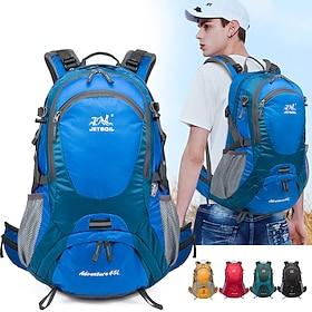 36-55 L Daypack Rucksack Zipper Multi Pocket - Wearable Durable Outdoor Hiking Camping Military Nylon Black Red Blue