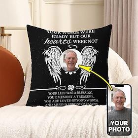 tilpasset minneputetrekk foto putetrekk pute sympati gave personlige minnegaver dine vinger