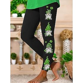 Women's St. Patrick's Day Leggings Shamrock Full Length Green Fall
