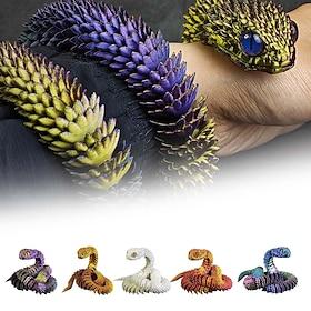 3d-trykt dyresett 3d-trykt slangeleker 3d-trykt artikulert fleksibelt fidget-leketøy 3d-trykt dyr utsøkt søtt kjæledyrleketøy voksne fidget-leker