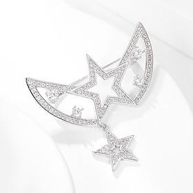 Dame Nåler geometriske Stjerne Stilfull Brosje Smykker Sølv Til Arbeid Gave