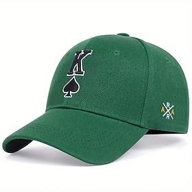 Men's Baseball Cap Sun Hat Trucker Hat Black Red Acrylic Fibers Embroidered Fashion Casual Street Daily Poker Adjustable Sunscreen Breathable