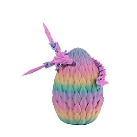 3d-trykt drageegg regnbue flygende drage i fargerike egg fidget leketøy til bursdagsgave fleksibel skrivebord figur dekor