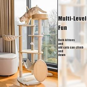 56 Large Cat Tree Indoor Climbing Activity Tower with Scratching Posts, multi-level