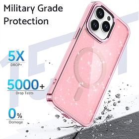 telefoon hoesje Voor iPhone 16 Pro Max Plus iPhone 15 Pro Max Plus iPhone 14 13 12 Pro Max Plus Achterkant Magnetisch Bling glitter glanzend Schokbestendig Ret