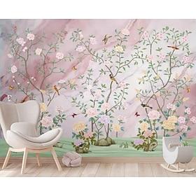 Flower Wallpaper Chinese Painting Wall Mural Roll Peel and Stick Removable PVC/Vinyl Material Self Adhesive/Adhesive Required Wall Decor for Living Room Kitche