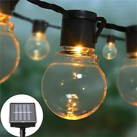 5m led globe solar fairy lichtsnoer kerst guirlande straat bruiloft gloeilampen buiten voor feest vakantie tuin patio