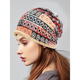 dames 2-in-1 zachte muts en nekwarmer met pompon en fleece voering - boho chic winterset