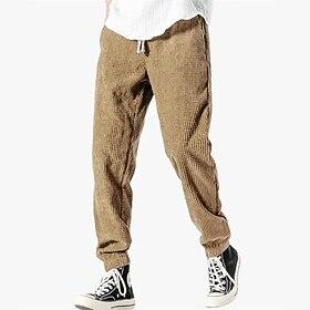 Men's Athletic Pants Sweatpants Joggers Trousers Pocket Drawstring Elastic Waist Plain Comfort Sports Outdoor Daily Fashion Casual Black Blue Micro-elastic