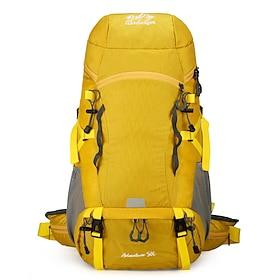 56-75 L Daypack Rucksack Zipper Multi Pocket - Wearable Durable Outdoor Hiking Camping Military Nylon Black Yellow Army Green