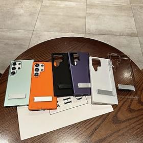 telefoon hoesje Voor Samsung Galaxy S24 S24 Ultra Plus S23 S23 Ultra S23 Plus Achterkant met standaard Schokbestendig Retro PC