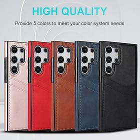 telefoon hoesje Voor Samsung Galaxy S24 Ultra S24 Plus S24 S24 FE S23 S23 Ultra S23 Plus S22 S22 PlusUltra A55 5G Achterkant Kaartsleuf Schokbestendig Retro TP
