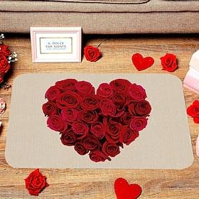 valentinsdag roser dørmatte kjøkkenmatte gulvmatte sklisikre teppe oljetett teppe innendørs utendørs matte soverom dekor badematte inngangsteppe