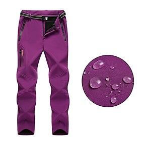Dames Cargohosen Wandelbroek Tactische broek Militair Winter Buiten Normale pasvorm Thermisch Warm waterdicht Sneldrogend Broeken / Regenbroek / Overbroek Zwar