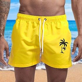 Men's Swim Shorts Swim Trunks Printed Drawstring Mesh Lining with Pockets Quick Dry With Pockets Board Shorts Bathing Suit Surfing Beach Water Sports Summer