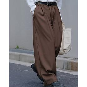 Men's Graduation Dress Pants Trousers Chinos Buttons Pocket Plaid Comfort Formal Party Work Fashion Classic Style Black Brown Micro-elastic