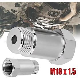 2/4/6/8 Pack M18 x 1.5 Universal O2 Sensor Spacer Adapter, Check Engine Light Fix CEL Eliminator, Polished Stainless Steel Oxygen Sensor Extension Bung for Mos