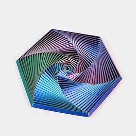 2 pakke fraktal fidget hexagon3d trykt hexagon fidget toyinfinity cube sensoriske leker hexagon spiral visuelle fingertupp leker for stressangst barn voksne