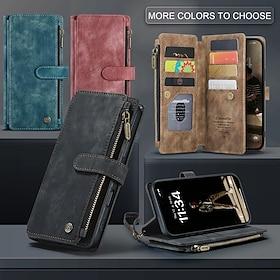 telefoon hoesje Voor iPhone 16 Pro Max Plus iPhone 15 Pro Max Plus iPhone 14 13 12 11 Pro Max Plus Mini Wallet Card Case met standaard Magnetisch Rits Retro TP