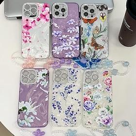 telefoon hoesje Voor iPhone 16 Pro Max Plus iPhone 15 iPhone 15 Pro Max iPhone 14 Pro Max iPhone 13 Pro Max Achterkant met polsband Schokbestendig Retro TPU PC