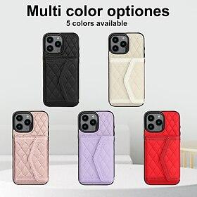 telefoon hoesje Voor iPhone 16 Pro Max Plus iPhone 15 Pro Max Plus iPhone 14 13 12 11 Pro Max Plus Achterkant met standaard met draagkoord Kaartsleuf Retro TPU