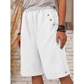 Women's Shorts Solid Color Short Black Summer