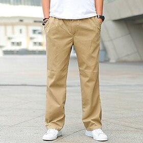 Men's Cargo Pants Trousers Pocket Drawstring Elastic Waist Plain Wearable Outdoor Daily Camping  Hiking Fashion Classic Black Yellow