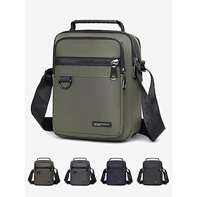 grønn crossbody messenger bag for menn med flere lommer med glidelås - slitesterk og stilig for hverdags- og reisebruk