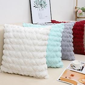 valentinsdag plysj hjerte dekorative putetrekk 1stk mykt firkantet putetrekk putetrekk for soverom stue sofa sofa stol