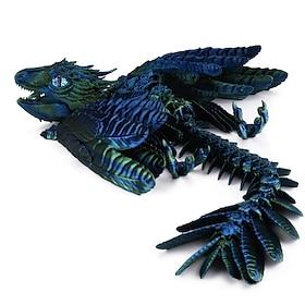 fjærkledde wyvern drage 3d trykt drage leddet drage fidget drage 3d trykt leker skrivebords kjæledyr