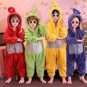 Kids Girls' Loungewear Long Sleeve Yellow Red Purple Color Block Zipper Fall Winter Fashion Home 4 years