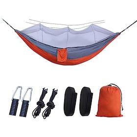 Camping Hammock Outdoor Portable Travel Folding Nylon for 1 person Hiking Camping Travel Purple Orange Dark Blue 260140 cm