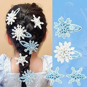 2 Pieces Kids Girls' Active / Sweet Party / Birthday / Daily Snowflake Hair Accessories Pink / Blue / Beige
