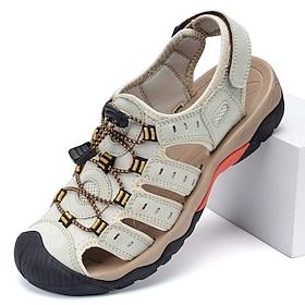 Men's Outdoor Hiking Sandals - Breathable Closed-Toe Design, Adjustable Lace-Up Straps, Anti-Slip Sole, Comfortable Summer Footwear for Trekking and Camping