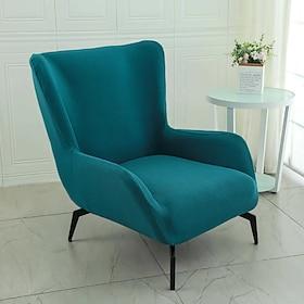 High Stretch Wingback Chair Covers Jacquard High Back Armchair Slipcovers 1 Piece Modern Single Sofa Cover Washable Furniture Protectors for Living Room Bedroo