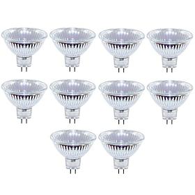 MR16 Halogen Bulb 50W 12V Dimmable – GU5.3 Bi-Pin Base Spotlight 2700K Warm White for Landscape and Track Lighting 10pcs