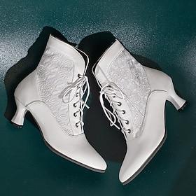 Rococo Victorian Renaissance Shoes Boots Lace Floral Fancy Dress Women's Royal Masquerade Dailywear Adults'